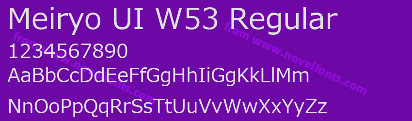 Meiryo UI W53 RegularPreview Meiryo UI W53 RegularPreview