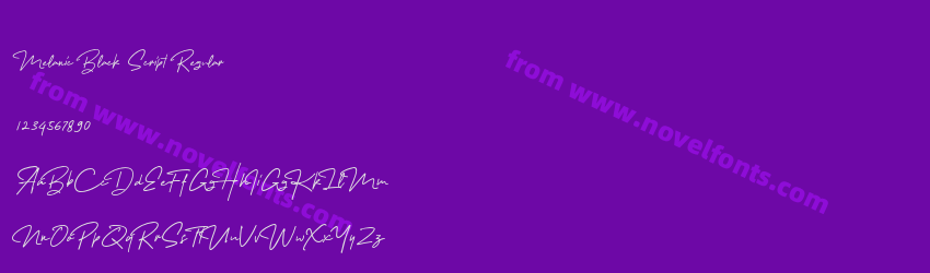 Melanic Black Script RegularPreview Melanic Black Script RegularPreview