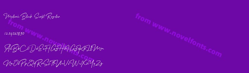 Melanic Black Script RegularPreview Melanic Black Script RegularPreview