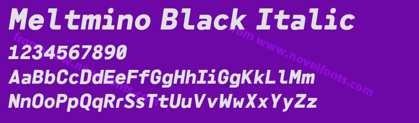 Meltmino Black ItalicPreview Meltmino Black ItalicPreview