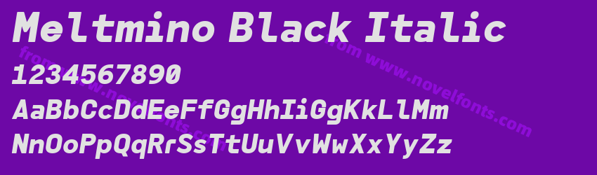 Meltmino Black ItalicPreview Meltmino Black ItalicPreview