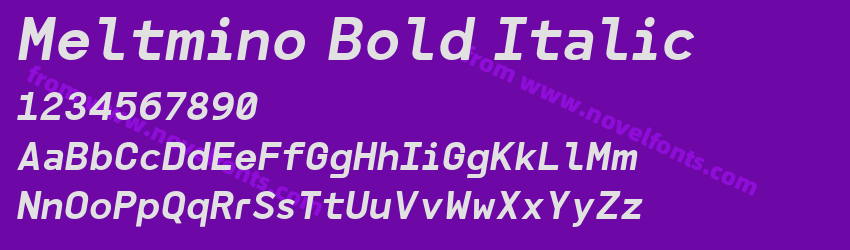 Meltmino Bold ItalicPreview Meltmino Bold ItalicPreview