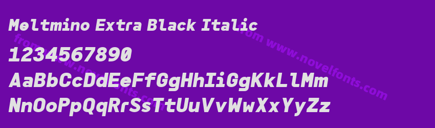 Meltmino Extra Black ItalicPreview Meltmino Extra Black ItalicPreview