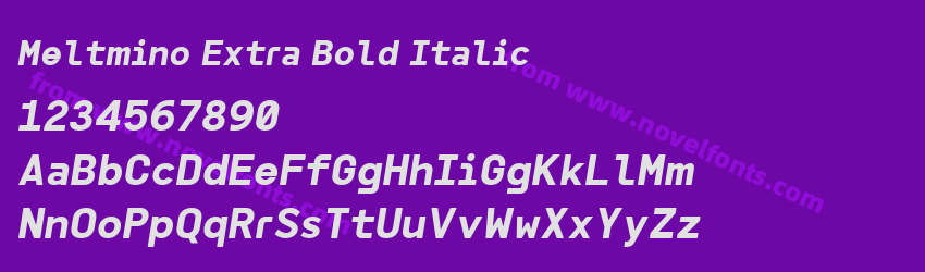 Meltmino Extra Bold ItalicPreview Meltmino Extra Bold ItalicPreview