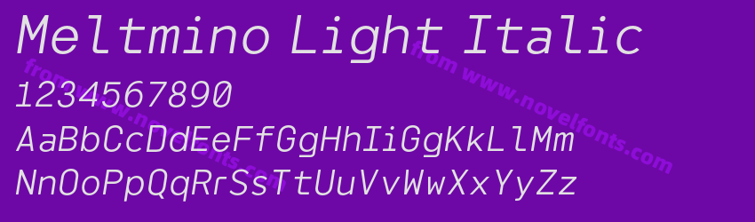 Meltmino Light ItalicPreview Meltmino Light ItalicPreview