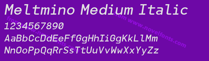 Meltmino Medium ItalicPreview Meltmino Medium ItalicPreview