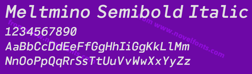 Meltmino Semibold ItalicPreview Meltmino Semibold ItalicPreview
