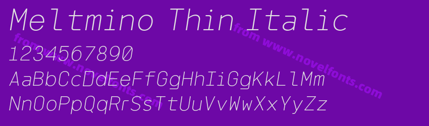 Meltmino Thin ItalicPreview Meltmino Thin ItalicPreview