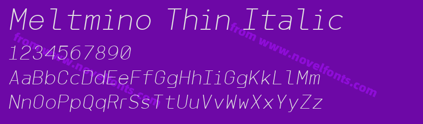 Meltmino Thin ItalicPreview Meltmino Thin ItalicPreview