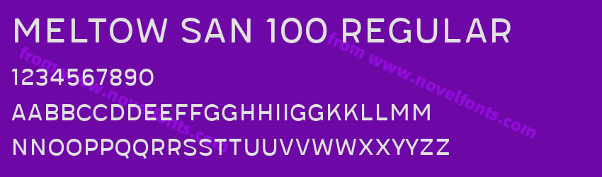 Meltow San 100 RegularPreview Meltow San 100 RegularPreview