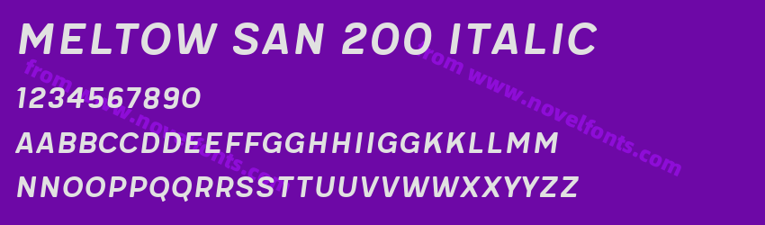 Meltow San 200 ItalicPreview Meltow San 200 ItalicPreview