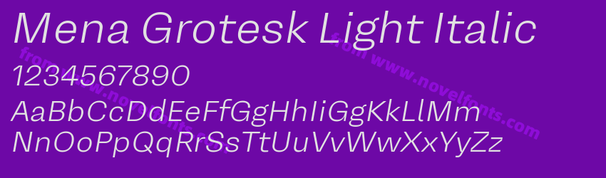 Mena Grotesk Light ItalicPreview Mena Grotesk Light ItalicPreview