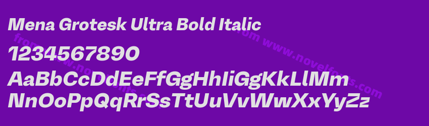 Mena Grotesk Ultra Bold ItalicPreview Mena Grotesk Ultra Bold ItalicPreview