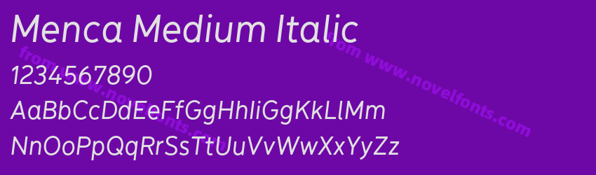 Menca Medium ItalicPreview Menca Medium ItalicPreview