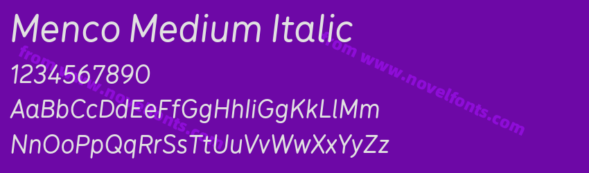 Menco Medium ItalicPreview Menco Medium ItalicPreview