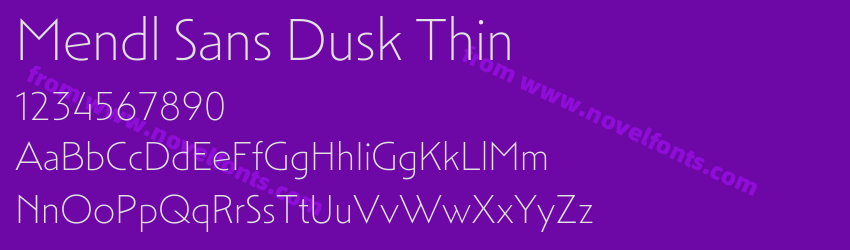 Mendl Sans Dusk ThinPreview Mendl Sans Dusk ThinPreview
