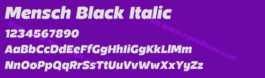 Mensch Black ItalicPreview Mensch Black ItalicPreview