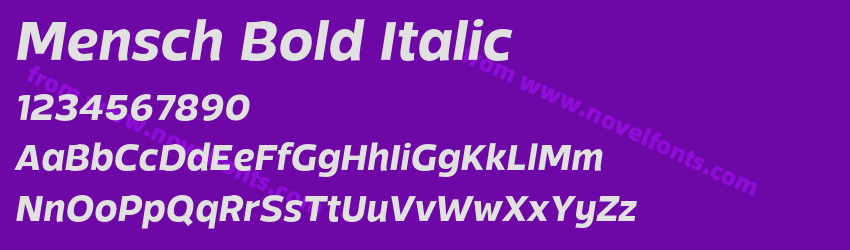 Mensch Bold ItalicPreview Mensch Bold ItalicPreview