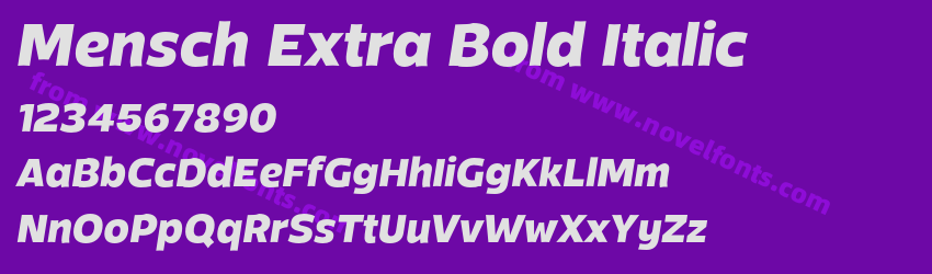 Mensch Extra Bold ItalicPreview Mensch Extra Bold ItalicPreview