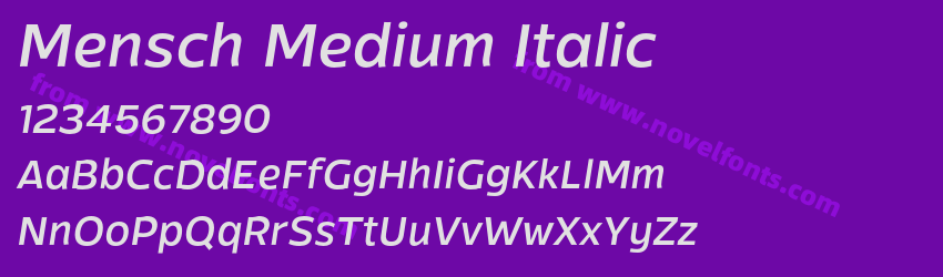 Mensch Medium ItalicPreview Mensch Medium ItalicPreview