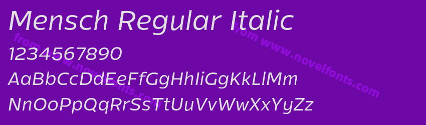 Mensch Regular ItalicPreview Mensch Regular ItalicPreview
