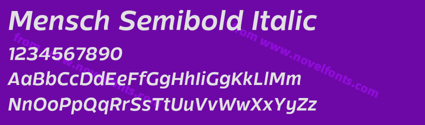 Mensch Semibold ItalicPreview Mensch Semibold ItalicPreview