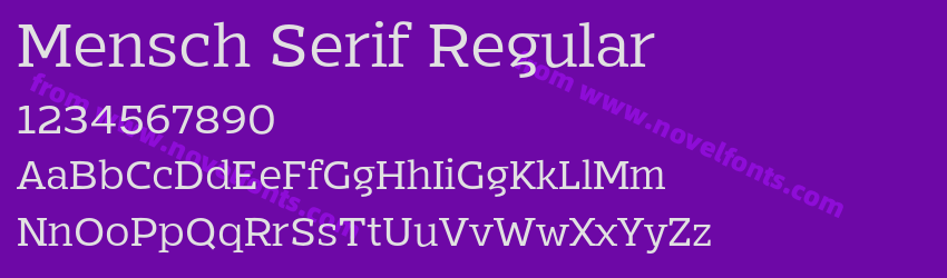 Mensch Serif RegularPreview Mensch Serif RegularPreview