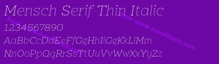 Mensch Serif Thin ItalicPreview Mensch Serif Thin ItalicPreview