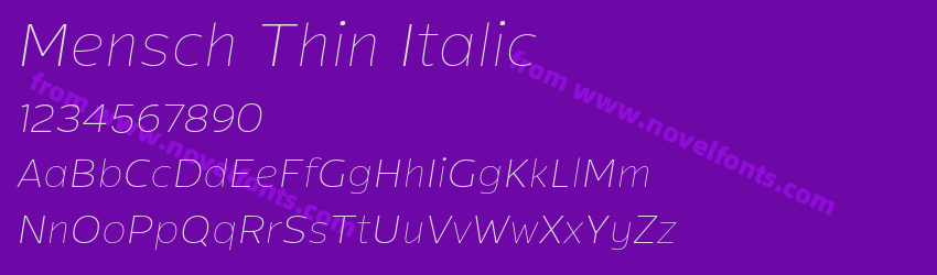 Mensch Thin ItalicPreview Mensch Thin ItalicPreview
