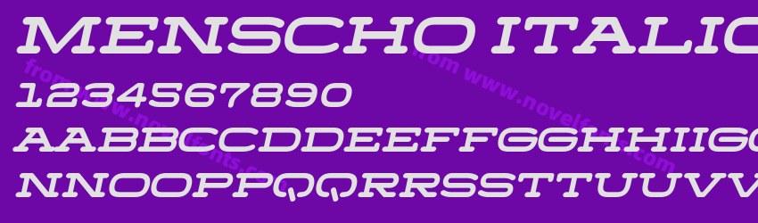 Menscho ItalicPreview Menscho ItalicPreview