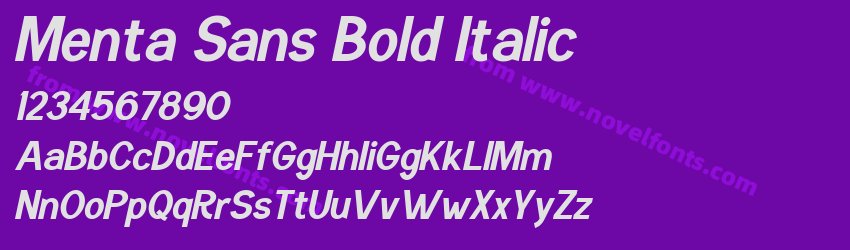 Menta Sans Bold ItalicPreview Menta Sans Bold ItalicPreview