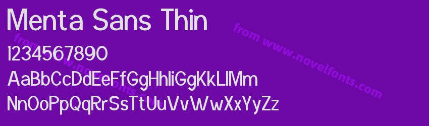 Menta Sans ThinPreview Menta Sans ThinPreview