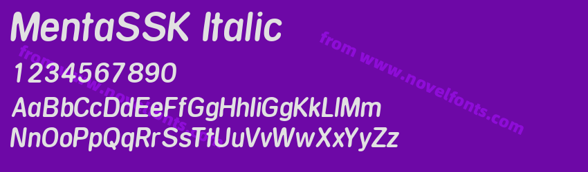 MentaSSK ItalicPreview MentaSSK ItalicPreview