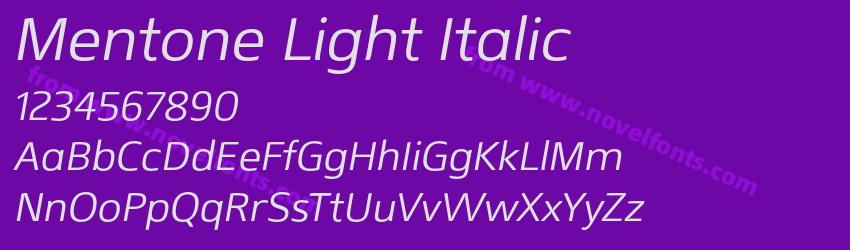 Mentone Light ItalicPreview Mentone Light ItalicPreview