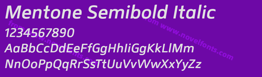 Mentone Semibold ItalicPreview Mentone Semibold ItalicPreview
