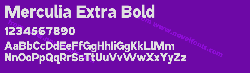 Merculia Extra BoldPreview Merculia Extra BoldPreview