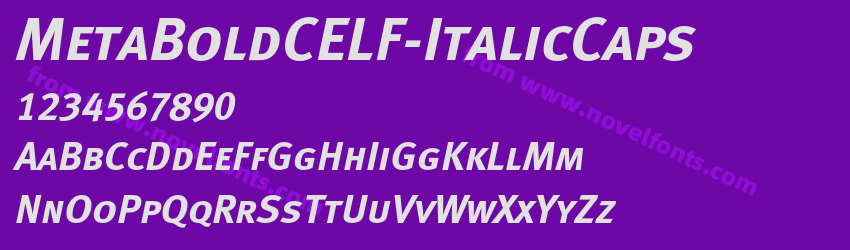 MetaBoldCELF-ItalicCapsPreview