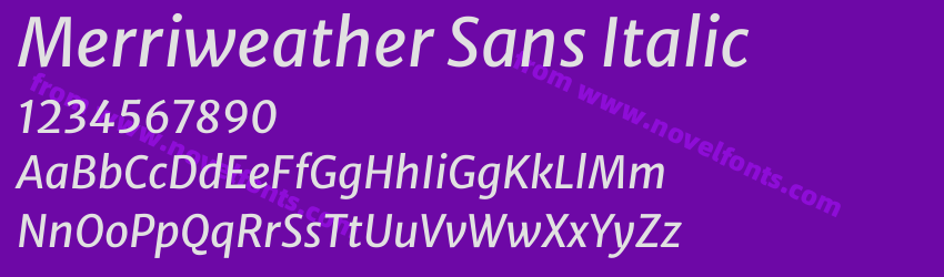 Merriweather Sans ItalicPreview Merriweather Sans ItalicPreview