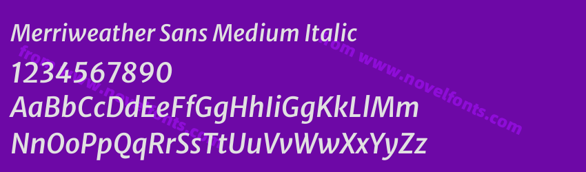 Merriweather Sans Medium ItalicPreview Merriweather Sans Medium ItalicPreview
