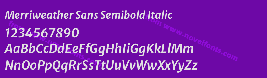 Merriweather Sans Semibold ItalicPreview Merriweather Sans Semibold ItalicPreview