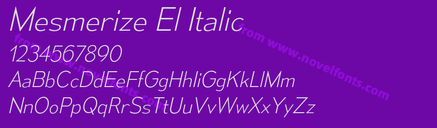 Mesmerize El ItalicPreview Mesmerize El ItalicPreview