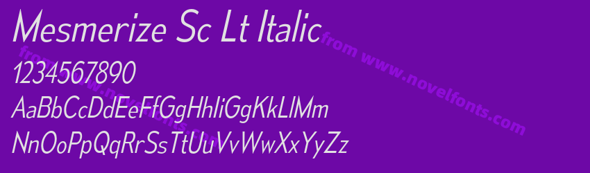 Mesmerize Sc Lt ItalicPreview Mesmerize Sc Lt ItalicPreview