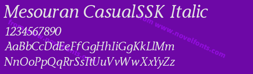 Mesouran CasualSSK ItalicPreview Mesouran CasualSSK ItalicPreview