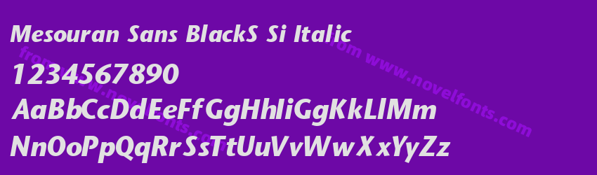 Mesouran Sans BlackS Si ItalicPreview Mesouran Sans BlackS Si ItalicPreview