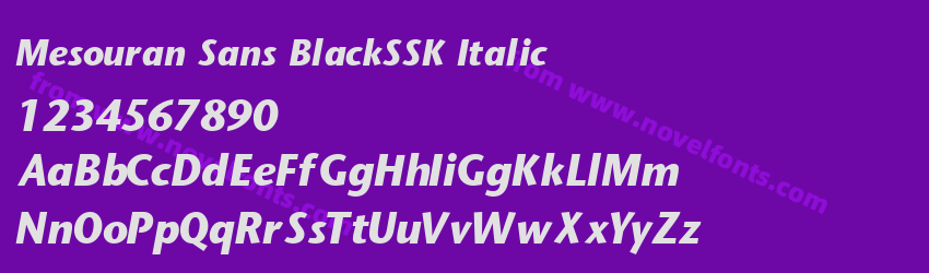 Mesouran Sans BlackSSK ItalicPreview Mesouran Sans BlackSSK ItalicPreview
