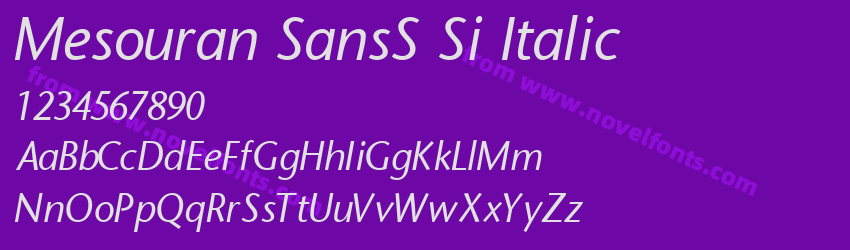 Mesouran SansS Si ItalicPreview Mesouran SansS Si ItalicPreview
