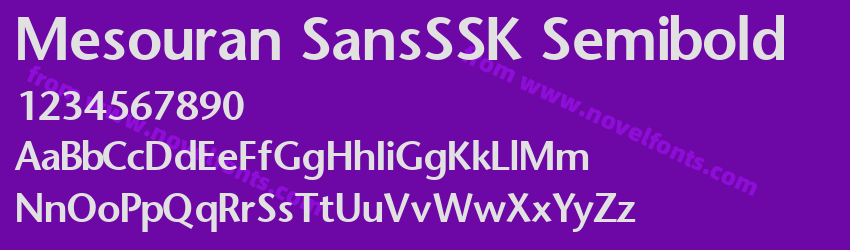 Mesouran SansSSK SemiboldPreview Mesouran SansSSK SemiboldPreview