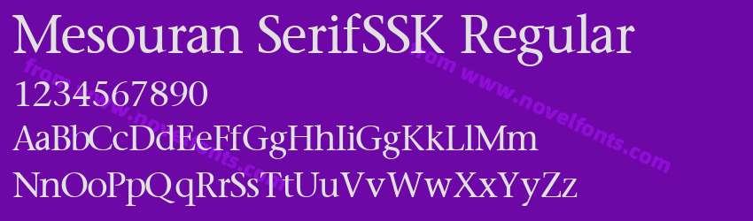 Mesouran SerifSSK RegularPreview Mesouran SerifSSK RegularPreview
