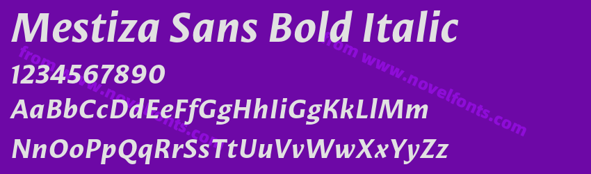 Mestiza Sans Bold ItalicPreview Mestiza Sans Bold ItalicPreview