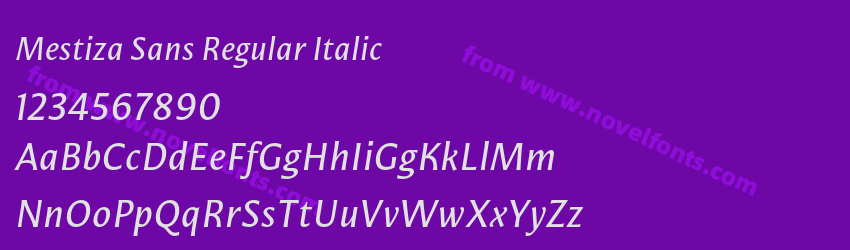 Mestiza Sans Regular ItalicPreview Mestiza Sans Regular ItalicPreview